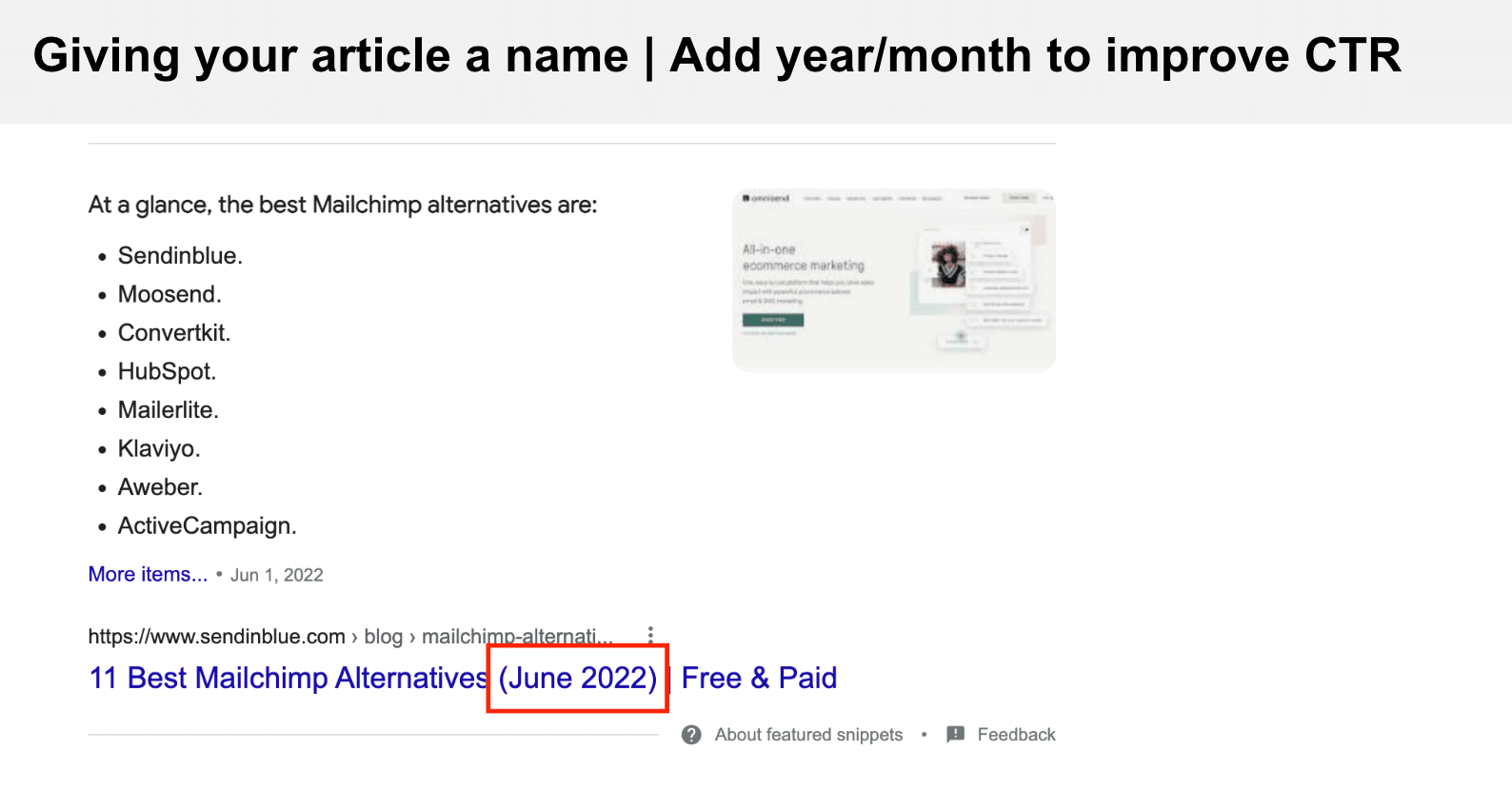 Giving article a name: Add year/month to improve CTR