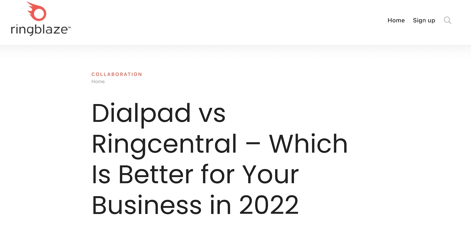 Quoleady's client Ringblaze blog topic: Dialpad vs Ringcentral