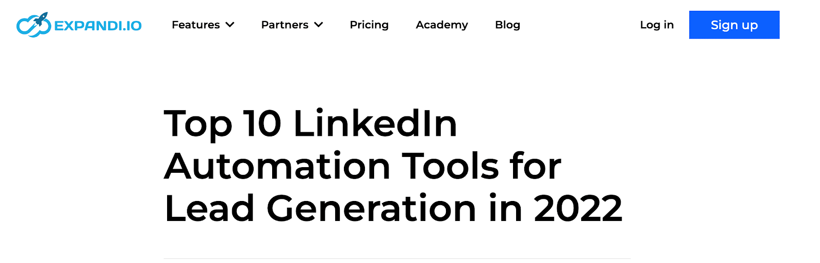 Quoleady's client Expandi's blog: Top 10 LinkedIn automation tools for Lead Generation