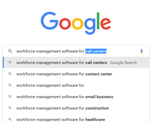 Keyword research for SaaS: Google autosuggest