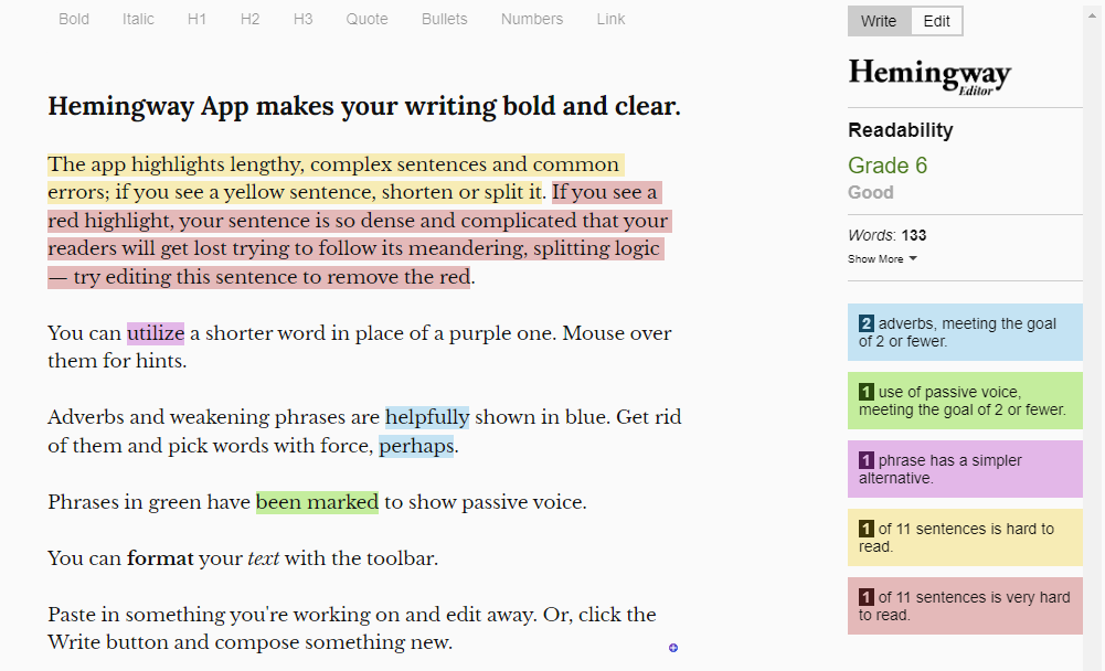 Using Hemingway App for B2B SaaS copywriting
