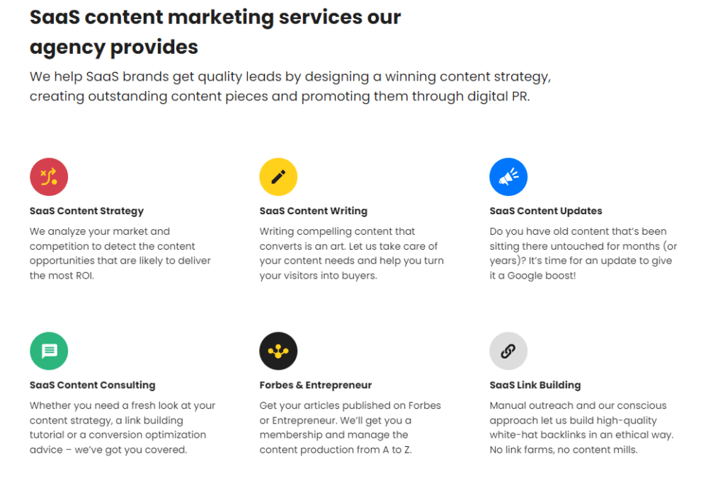 Quoleady SaaS content marketing services