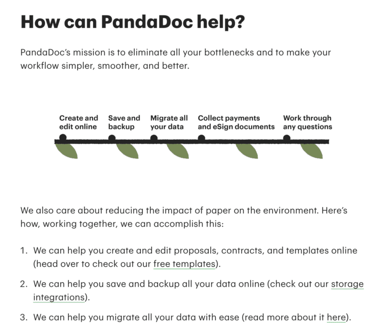 PandaDoc product led content