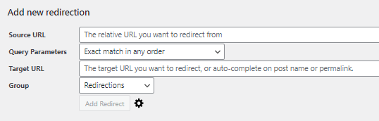 Adding a redirect