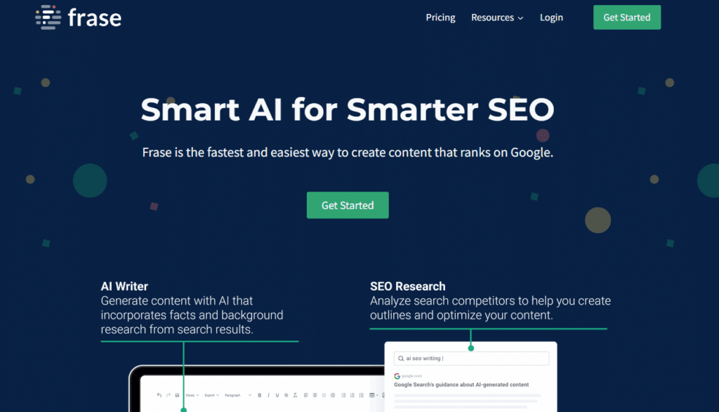 Frase SEO AI tool