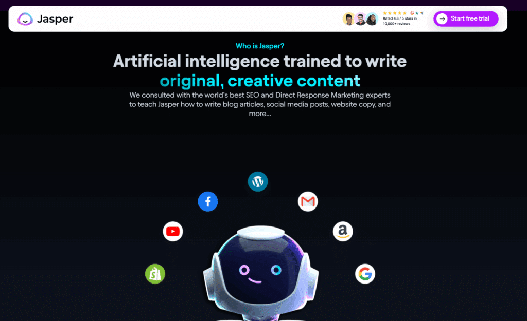 Jasper AI writing tool