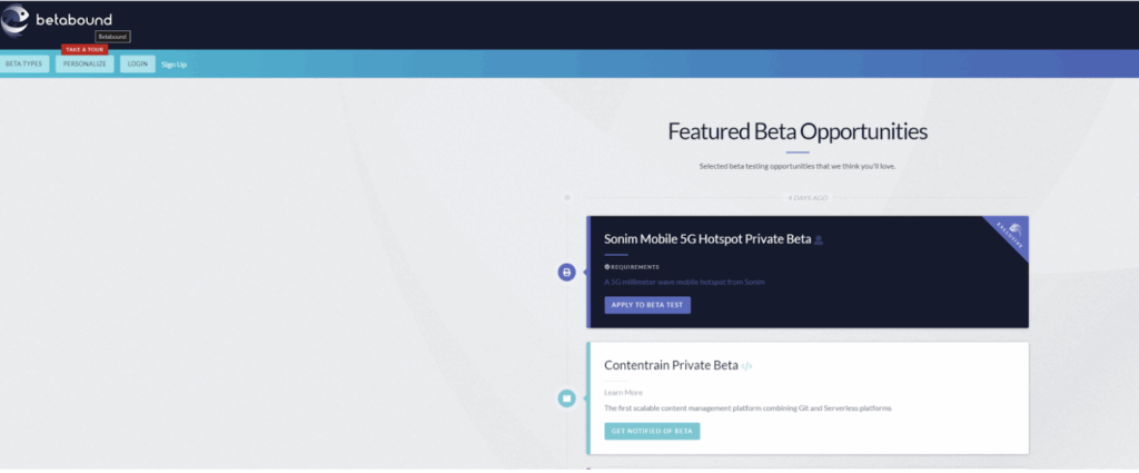 betabound website