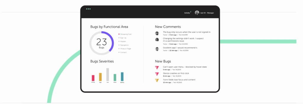 test IO website