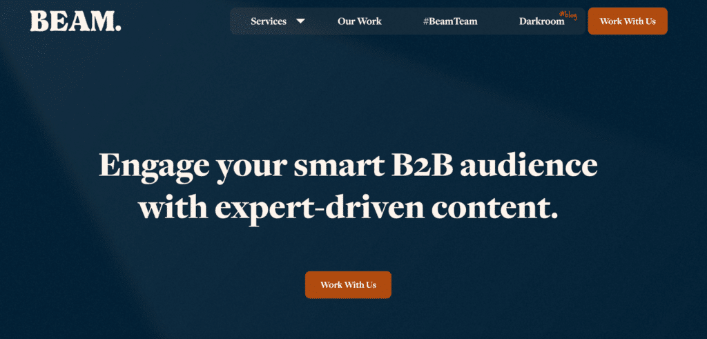 B2B content marketing agency: Beam Content