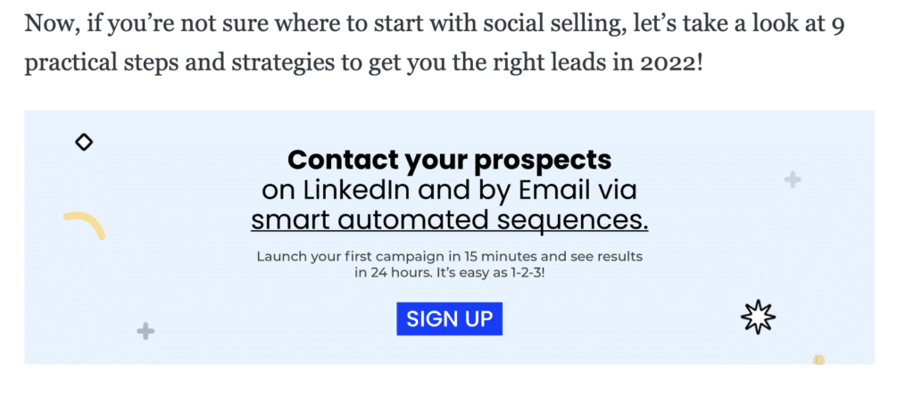 Guide your readers throughout the text, adding banners and call to actions (CTAs)