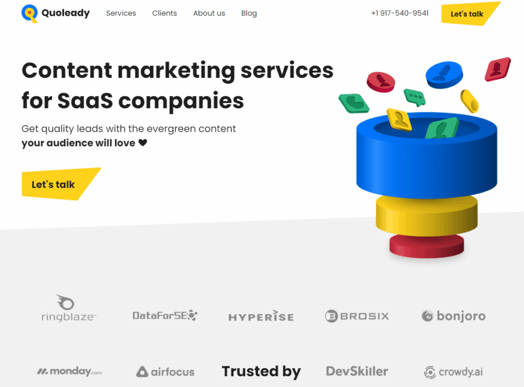 Quoleady SaaS marketing agency