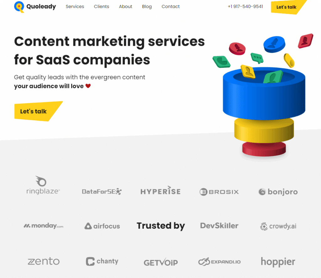 Quoleady SEO content marketing agency, inbound marketing company