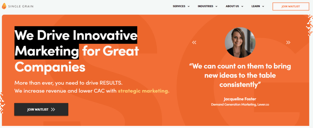 Single Grain SaaS SEO consulting