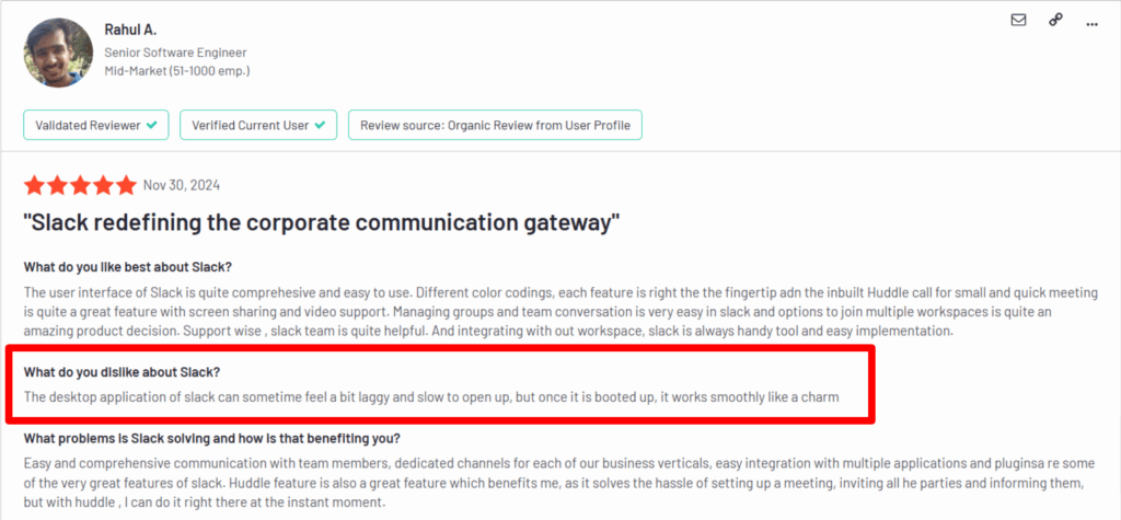 slack review