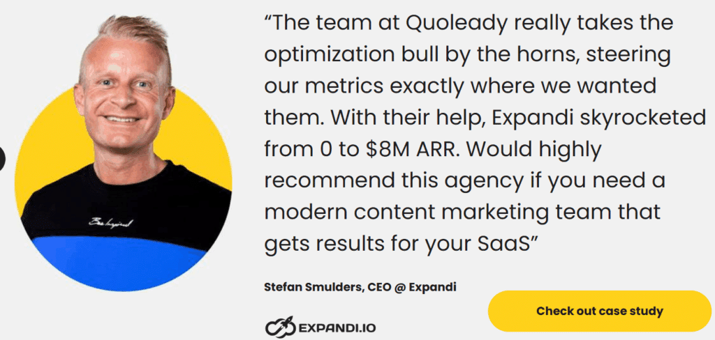 quoleady client testimonial