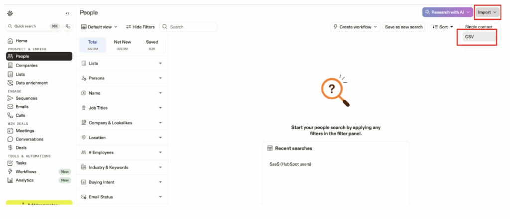 Find emails from the list