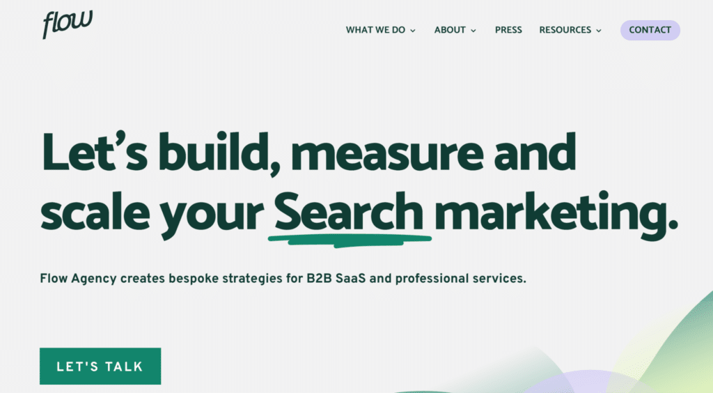Flow Agency GEO agency website screenshot