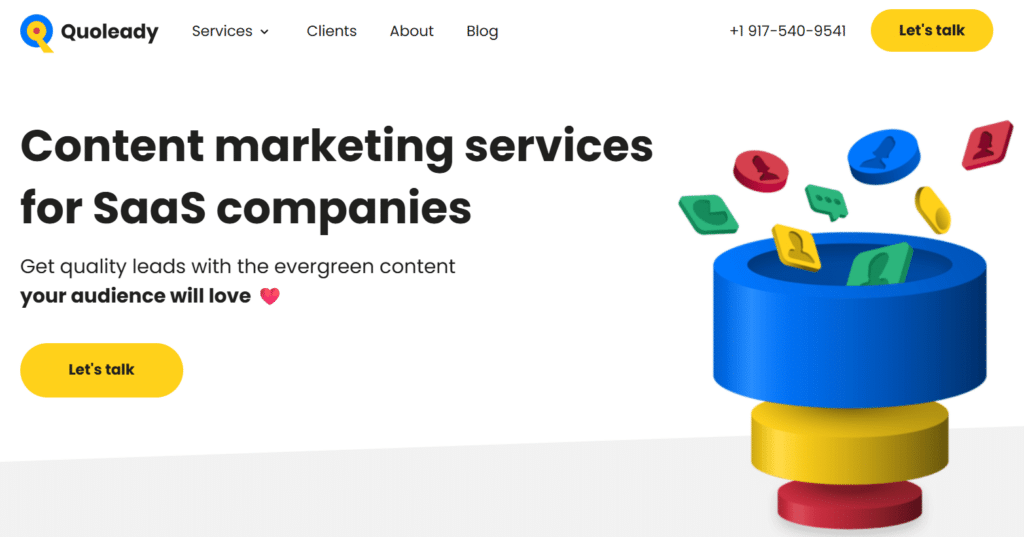 Quoleady GEO agency website screenshot