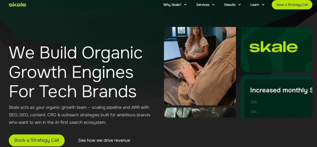 Skale GEO agency website screenshot