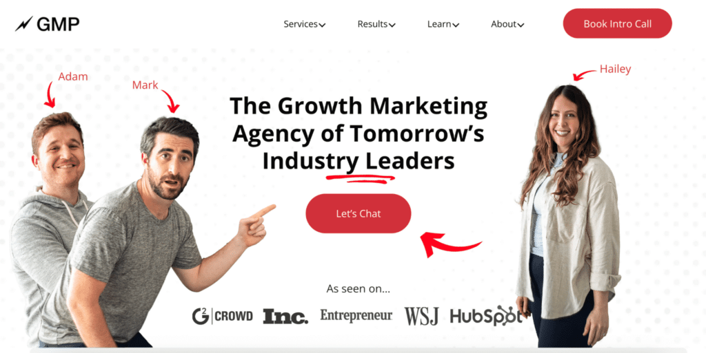 Growth Marketing Pro GEO agency website screenshot
