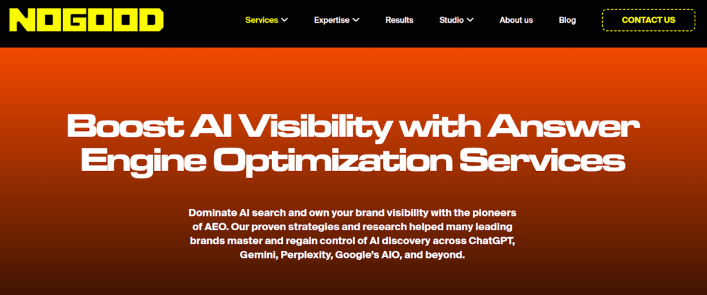 NoGood Agency homepage