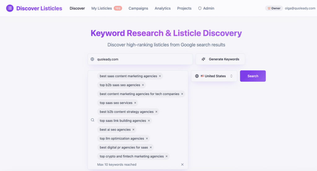 listicle manager