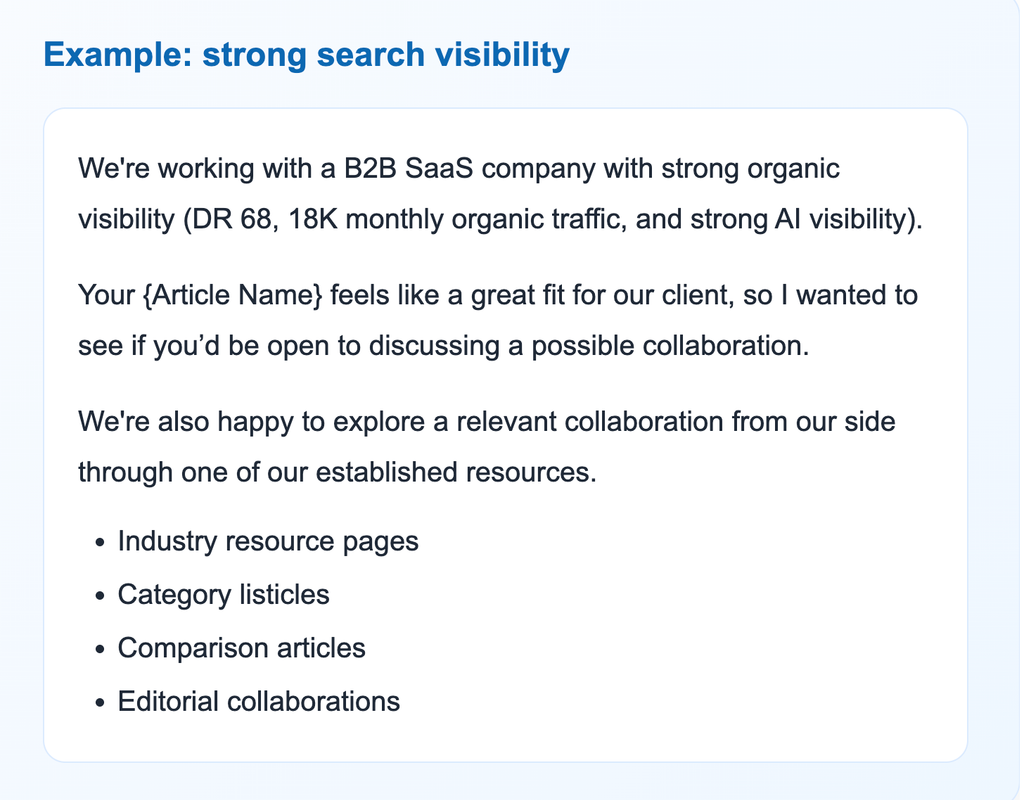 Approach 1: strong search visibility