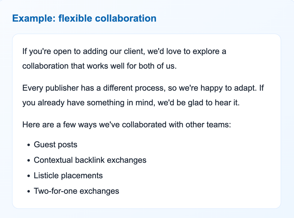 Approach 3: flexible collaboration